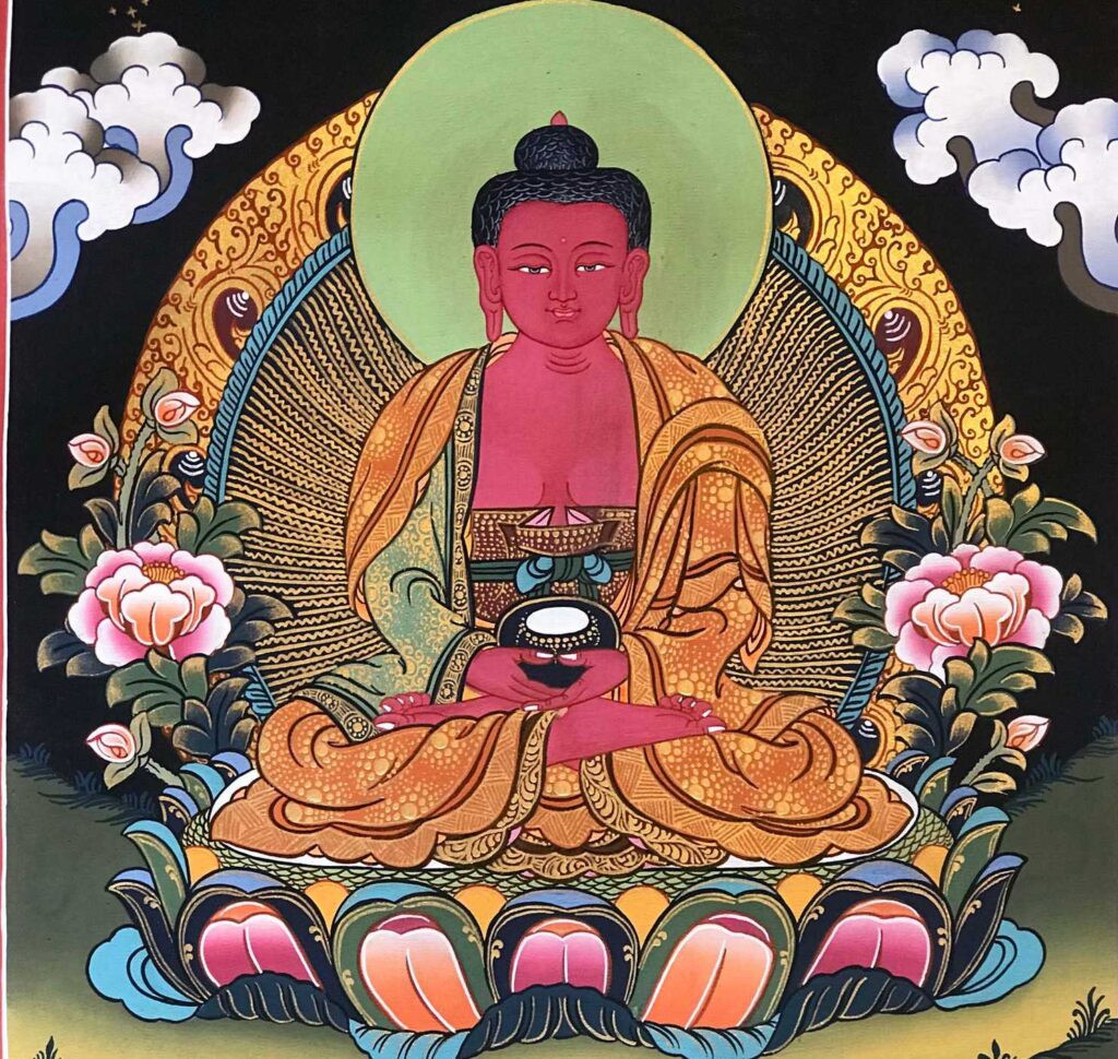 Amitabha Buddha Mantra Banner e1622628834948